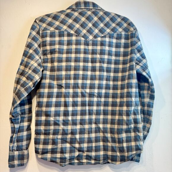 Howler Bros Heavy Flannel Shirt Plaid Stockman Metal Snaps Western Size S READ - Picture 2 of 12